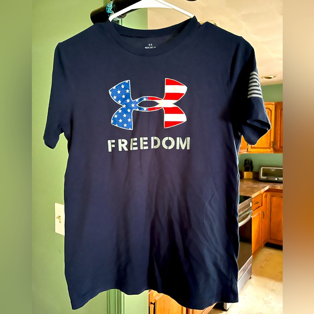 UA freedom front logo boys tee
